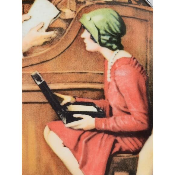 The Professor Plate Wall Decor Year 1986 Fine China 8 1/2" Norman Rockwell Vtg - Picture 5 of 14